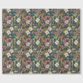 Colorful Tropical Flower Pattern Cadeaupapier (Vlak)