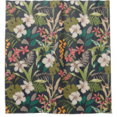 Colorful Tropical Flower Pattern Douchegordijn (Voorkant)