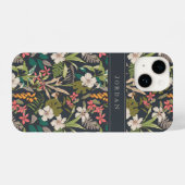 Colorful Tropical Flower Pattern iPhone Hoesje (Achterkant horizontaal)