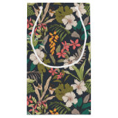 Colorful Tropical Flower Pattern Klein Cadeauzakje (Achterkant)