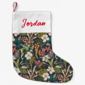 Colorful Tropical Flower Pattern Kleine Kerstsok (Voorkant)