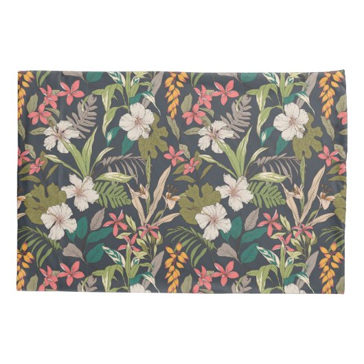 Colorful Tropical Flower Pattern Kussensloop (Achterkant)