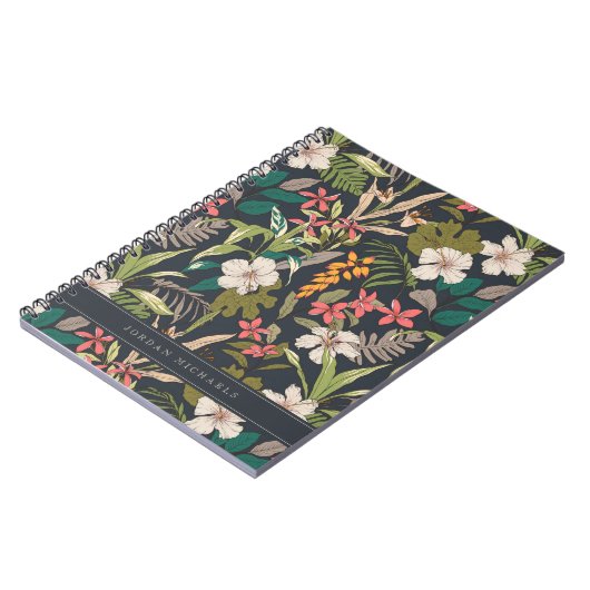 Colorful Tropical Flower Pattern Notitieboek (Linkerzijde)