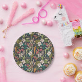 Colorful Tropical Flower Pattern Papieren Bordje (Feest)