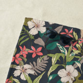 Colorful Tropical Flower Pattern Strandlaken (In situ)