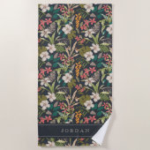 Colorful Tropical Flower Pattern Strandlaken (Voorkant)