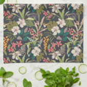 Colorful Tropical Flower Pattern Theedoek (Gevouwen)