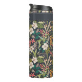 Colorful Tropical Flower Pattern Thermosbeker (Geroteerd rechts)