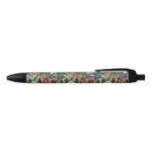 Colorful Tropical Flower Pattern Zwarte Inkt Pen (Bovenkant)