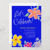 Colorful Tropical Flowers 5x7 Uitnodigingen (Voorkant / Achterkant)