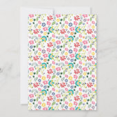 Colorful Tropical Flowers Bohemian Birthday Kaart (Achterkant)
