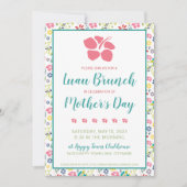 Colorful Tropical Flowers Brunch Luau Moederdag Kaart (Voorkant)