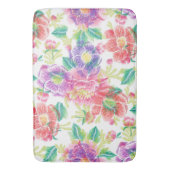 Colorful Tropical Flowers Collage Patroon Badmat (Voorkant Verticaal)