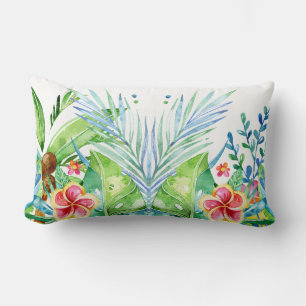 Colorful Tropical Flowers Design Kussen
