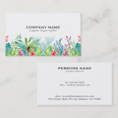 Colorful Tropical Flowers Design Visitekaartje (Voorkant / Achterkant)
