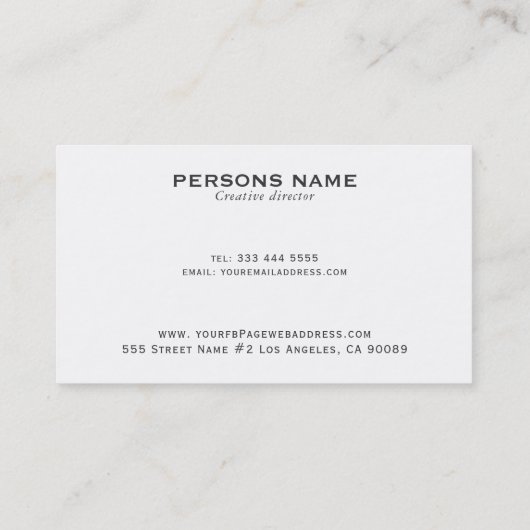 Colorful Tropical Flowers Design Visitekaartje (Achterkant)