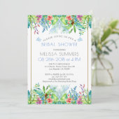 Colorful Tropical Flowers Gold Accent Kaart (Staand voorkant)