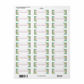 Colorful Tropical Flowers Lijst Etiket (Full Sheet)