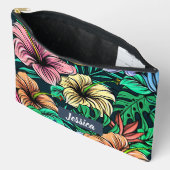 Colorful Tropical Flowers Modern Personalized Etui (Open)