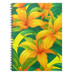 Colorful Tropical Flowers Notitieboek