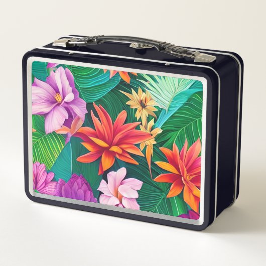 Colorful Tropical Flowers Patroon (Achterkant)