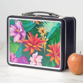 Colorful Tropical Flowers Patroon (In situ)