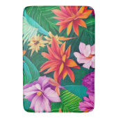 Colorful Tropical Flowers Patroon Badmat (Voorkant Verticaal)