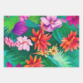 Colorful Tropical Flowers Patroon Inpakpapier Vel (Voorkant 2)