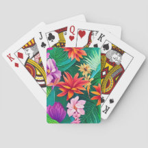 Colorful Tropical Flowers Patroon