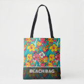 Colorful Tropical Flowers Pattern Tote Bag (Voorkant)