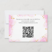 Colorful Tropical Flowers QR Code Weddenschap RSVP (Achterkant)