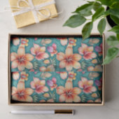 Colorful Tropical Flowers Tissuepapier (Geschenk)