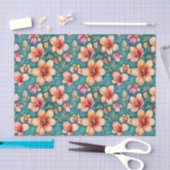 Colorful Tropical Flowers Tissuepapier (Craft)