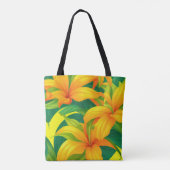 Colorful Tropical Flowers Tote Bag (Achterkant)