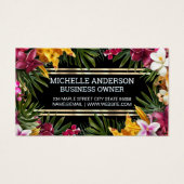 Colorful Tropical Flowers Visitekaartje (Voorkant)