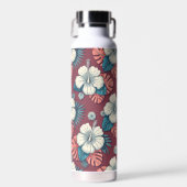 Colorful tropical flowers waterfles (Voorkant)