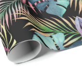 Colorful Tropical Foliage Botanical Pattern Cadeaupapier (Rol Hoek)