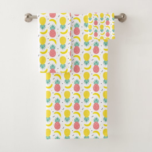 Colorful Tropical Fruit Pattern Bad Handdoek (Insitu)