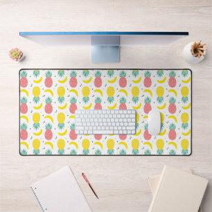 Colorful Tropical Fruit Pattern Bureaumat