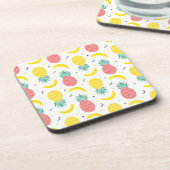 Colorful Tropical Fruit Pattern Drankjes Onderzetter (Linkerzijde)