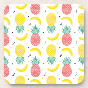 Colorful Tropical Fruit Pattern Drankjes Onderzetter