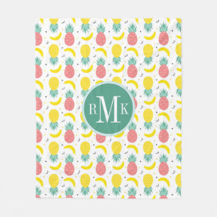 Colorful Tropical Fruit Pattern Fleece Deken