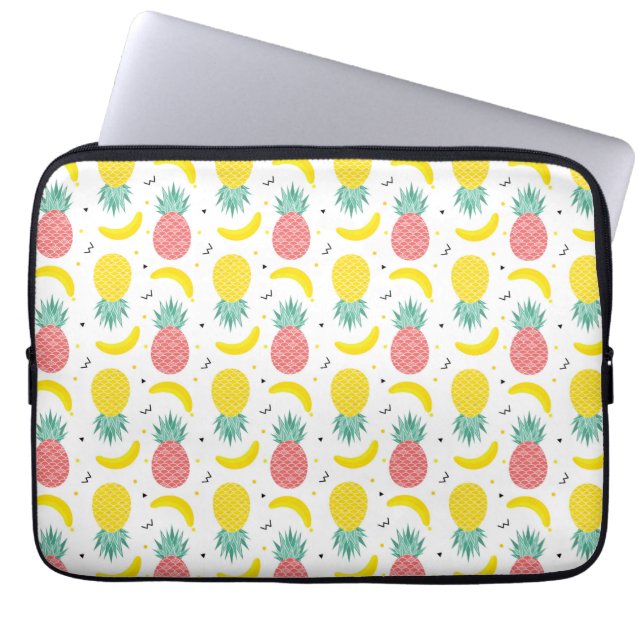 Colorful Tropical Fruit Pattern Laptop Sleeve (Voorkant)