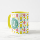 Colorful Tropical Fruit Pattern Mok (Voorkant links)