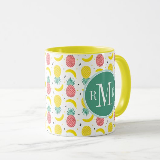 Colorful Tropical Fruit Pattern Mok (Voorkant rechts)
