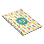 Colorful Tropical Fruit Pattern Notitieboek (Rechterzijde)