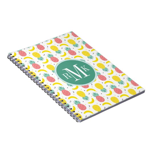 Colorful Tropical Fruit Pattern Notitieboek (Rechterzijde)