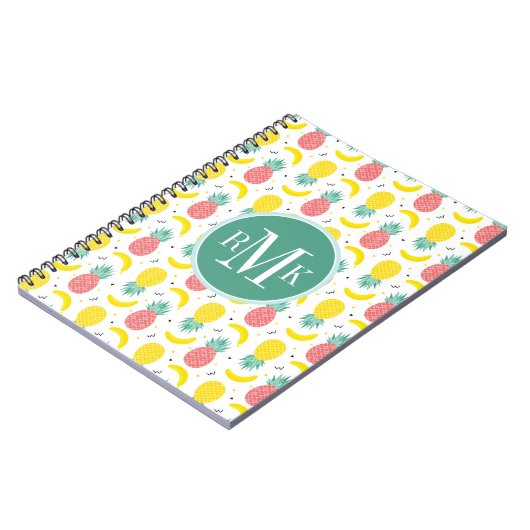 Colorful Tropical Fruit Pattern Notitieboek (Linkerzijde)
