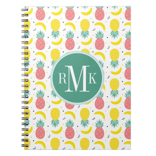 Colorful Tropical Fruit Pattern Notitieboek (Voorkant)