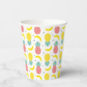 Colorful Tropical Fruit Pattern Papieren Bekers (Links)